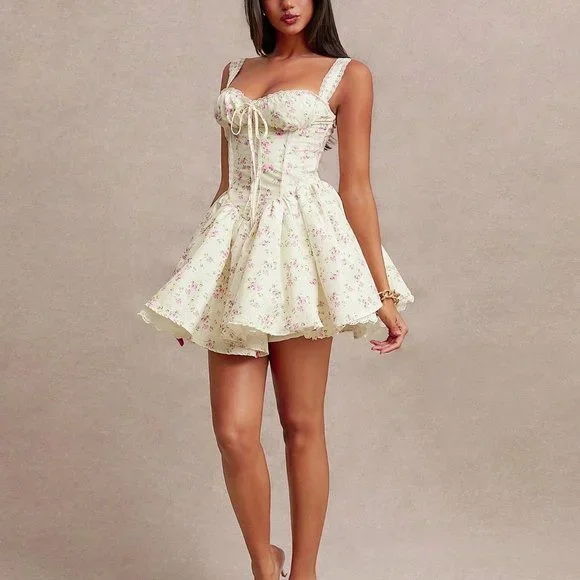 Multicolor Boho Womens Elegant Color Block Bow Accent Off Shoulder Long Dress - Picture 5 of 6